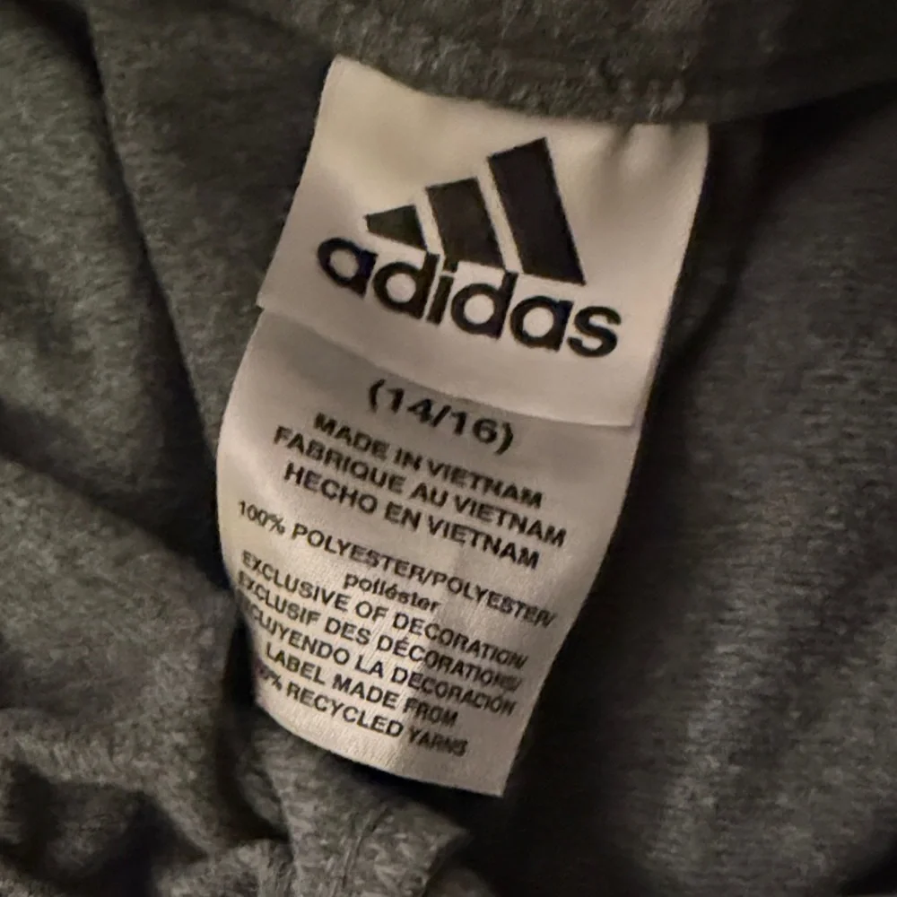 Adidas Kids Charcoal Joggers with White Stripes - Picture 2 of 5